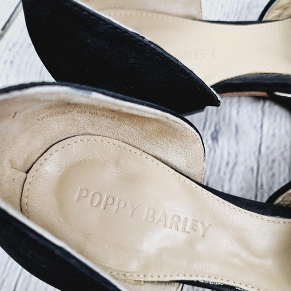 POPPY BARLEY | animal print calf hair d'orsay pointed toe slip-on flats - Picture 9 of 11